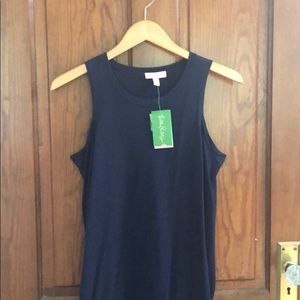 NEW Lily Pulitzer “Open Shoulder”  Navy Dress XS